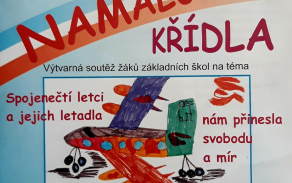 Pozvánka na výstavu výtvarných prací žáků základních škol v rámci Majálesu.