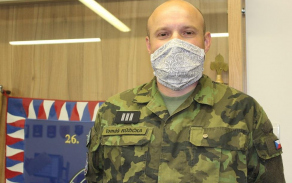 Praporčík Tomáš Růžička je dlouhodobým podporovatelem Vojenského fondu solidarity. Foto: kpt. Lucie Machorková.